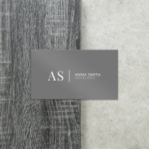 Grått Snyggt Monogram Modern