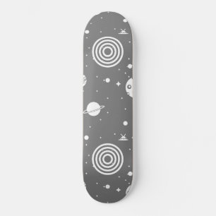 Grått Space Saker Mini Skateboard Bräda 18,5 Cm