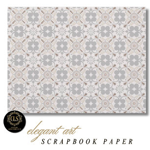 Grått spanskt kakel mönster scrapbook papper