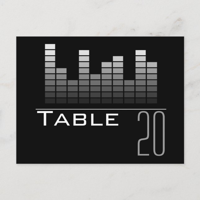 Grått Spectrum Analyzer Bordsnummer vykort (Framsida)