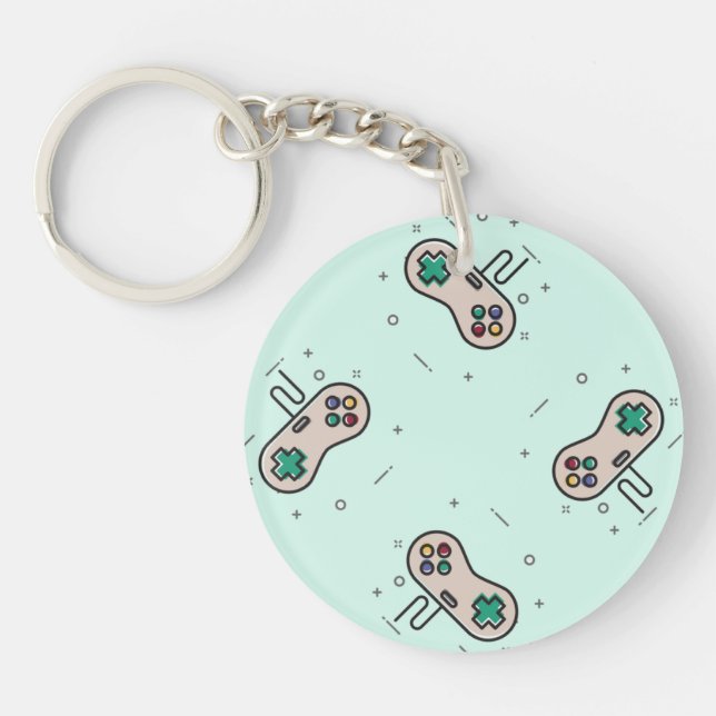 Grått-spel joystick på blått (Framsidan)