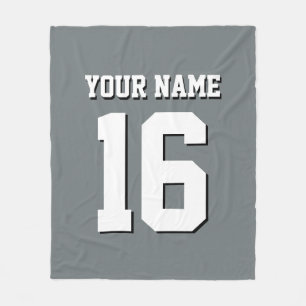 Grått Sports Jersey Team Jersey Fleecefilt