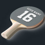 Grått Sports Jersey Team Jersey Pingisracket<br><div class="desc">Charcol Grått Team Jersey/Sports Jersey/Football Jersey Anpassa detta med ditt eget namn eller team namn och ett nummer. Du kan ändra textens storleka placering, färg och placering om du behöver göra ändringar, ta bort textskuggan, lägga till egen text och/eller bilder för att skapa din egen unika design med mera. FantabulousSports/Fantabulous...</div>