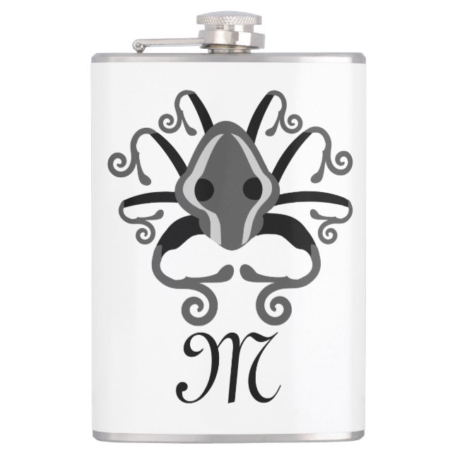 Grått Squid Monogram Fickplunta (Framsidan)