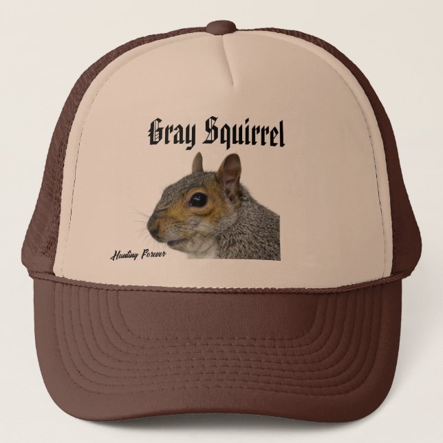 Grått Squirrel Hat Keps (Framsida)