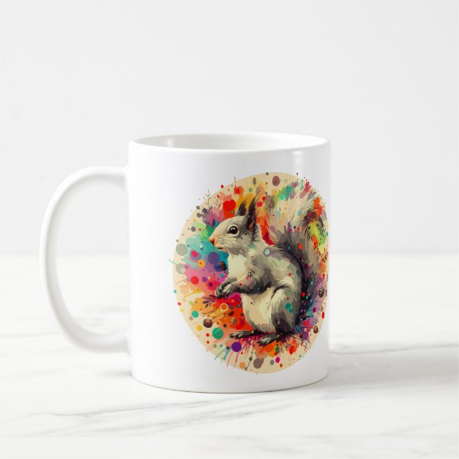 Grått Squirrel Kaffemugg (Vänster)