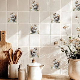 Grått Squirrel Kakelplatta