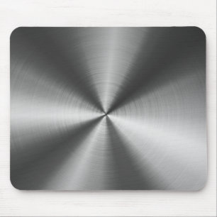 Grått Stainless Steel Se Metall Mönster Mouse Pad Musmatta