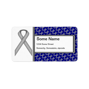 Grått Standard Ribbon av Kenneth Yoncich Adressetikett