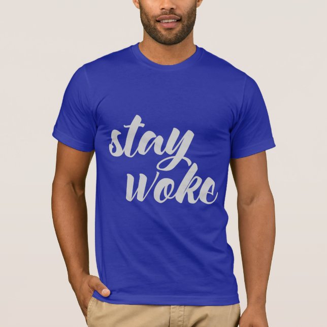 Grått Stanna Woke T-shirt (Framsida)