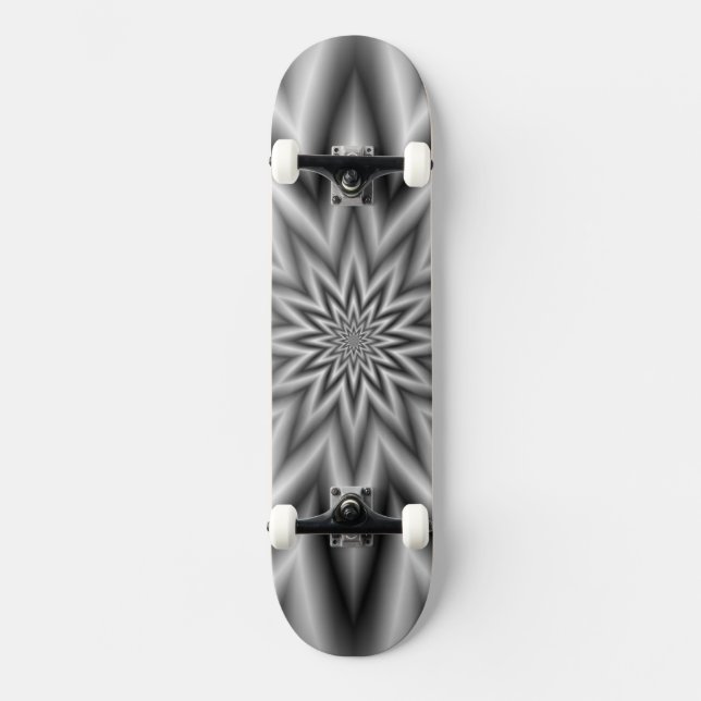 Grått Star Skateboard (Framsida)