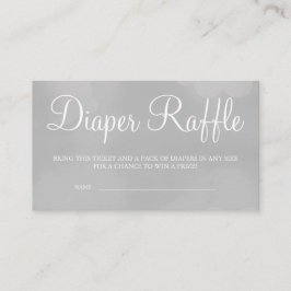 Grått Starry Himmel Diaper Raffle Card Biljett Tilläggskort