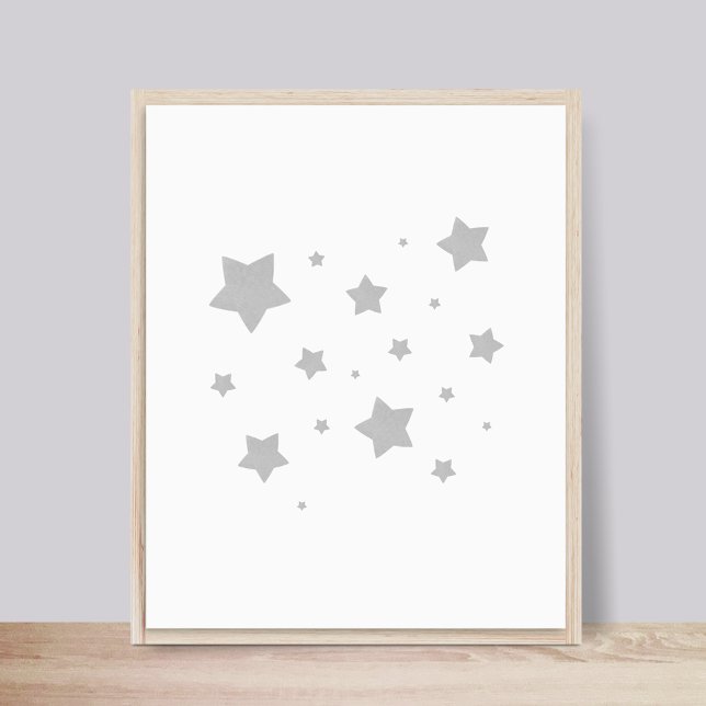 Grått Stars Nursery Poster (Skapare uppladdad)