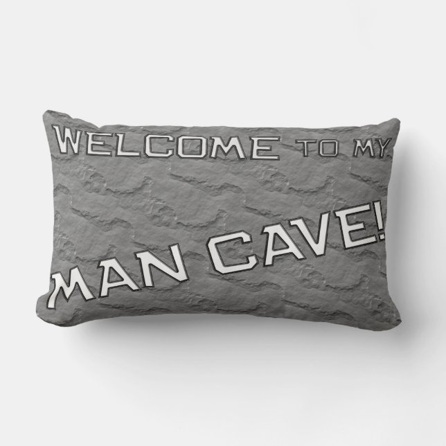 Grått Sten Mancave Den Decorative Dekorativ kudde (Framsida)