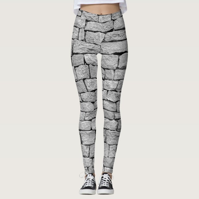 Grått-stenvägg, abstraktens bakgrund. leggings (Framsida)