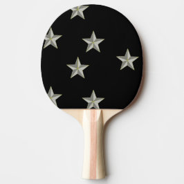 Grått stjärnor mönster på svart pingisracket