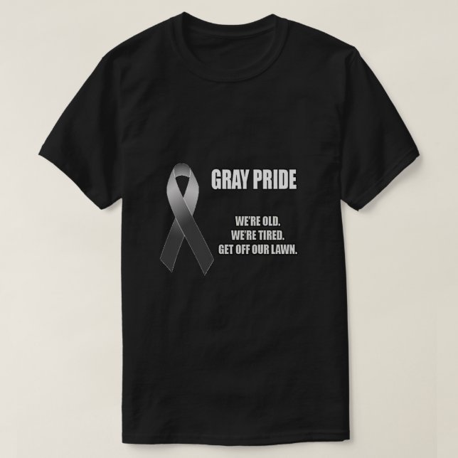 grått stolt t shirt (Design framsida)