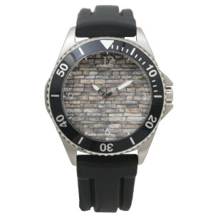 Grått Stone Wall Armbandsur