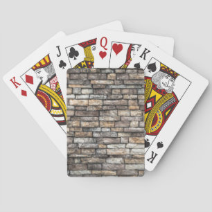 Grått Stone Wall Casinokort