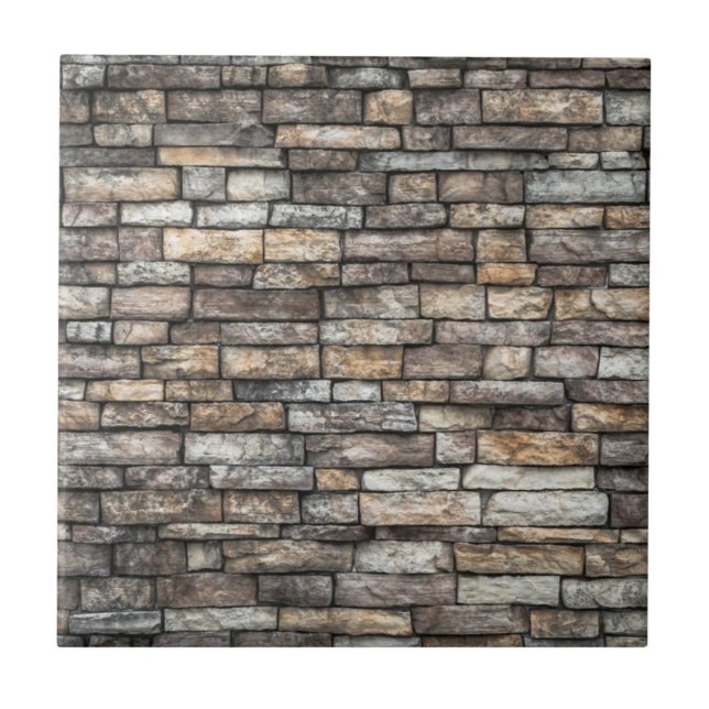 Grått Stone Wall Kakelplatta (Framsidan)