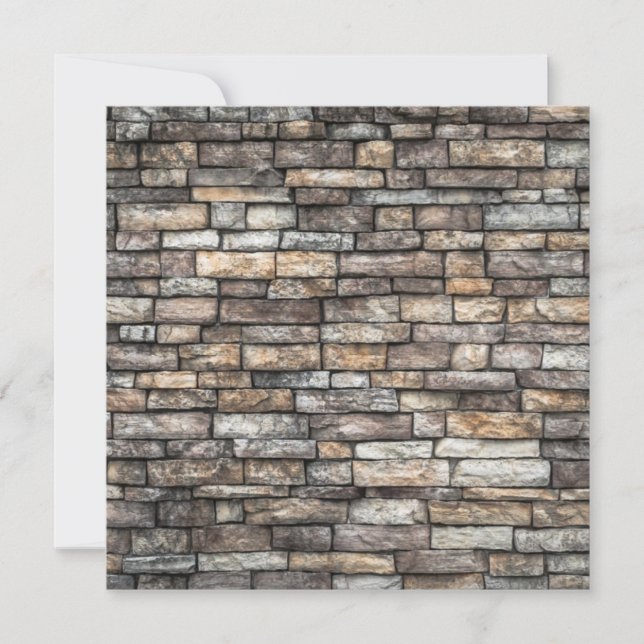 Grått Stone Wall Kort (Framsida)