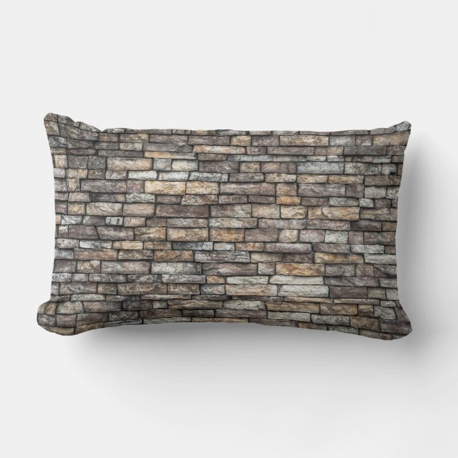 Grått Stone Wall Lumbarkudde (Framsida)
