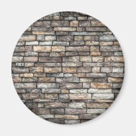 Grått Stone Wall Magnet