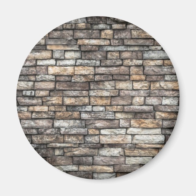 Grått Stone Wall Magnet (Framsidan)