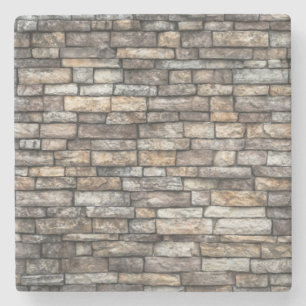 Grått Stone Wall Stenunderlägg