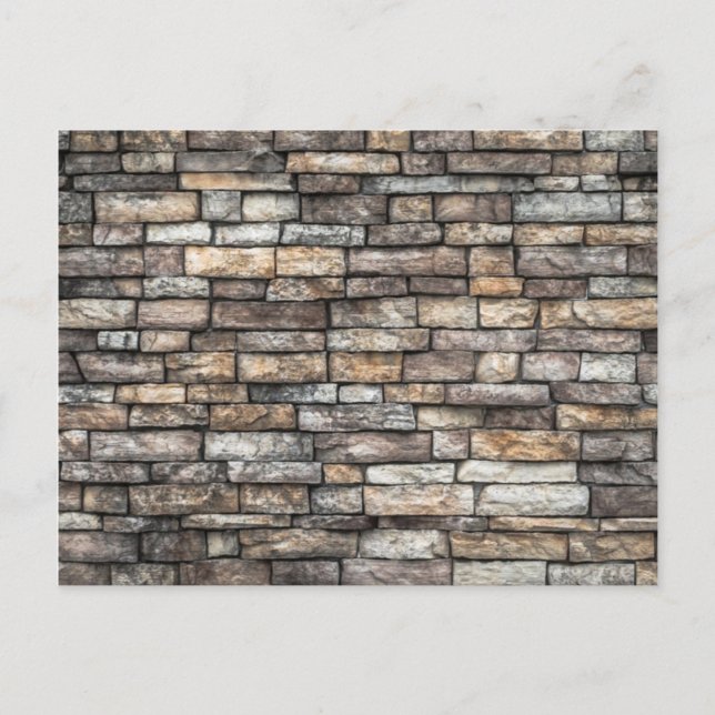 Grått Stone Wall Vykort (Framsida)
