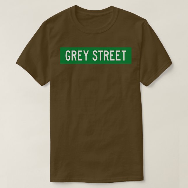 Grått Street-skylt T Shirt (Design framsida)