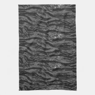 Grått Stripe Camo Kökshandduk