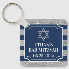 Grått Stripe Pub Mitzvah Nyckelring
