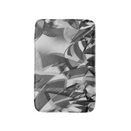 Grått-strömmar på någon svart, förbryllad bild badrumsmatta