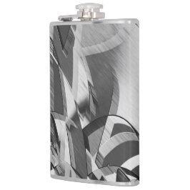 Grått-strömmar på någon svart, förbryllad bild fickplunta