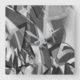 Grått-strömmar på någon svart, förbryllad bild fyrkantig klocka