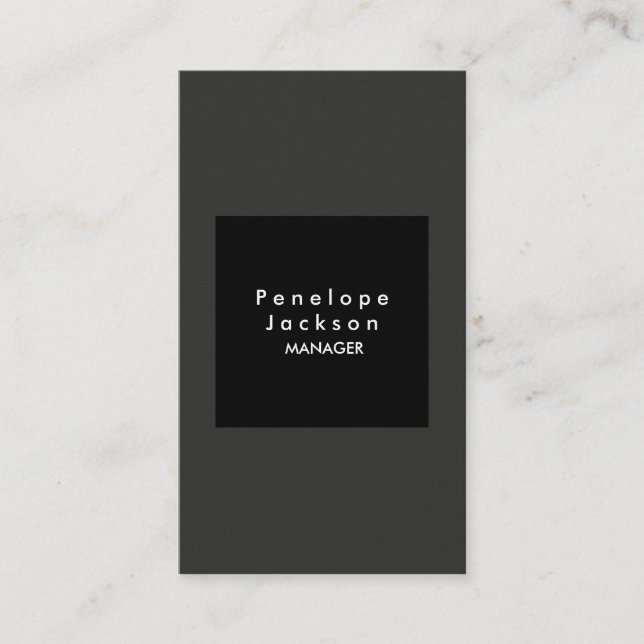 Grått Struktur Modern Plain Professionell Snyggt Visitkort (Framsida)