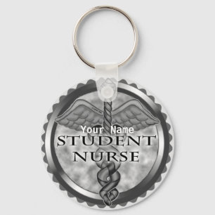 Grått Student Nurse Nyckelring