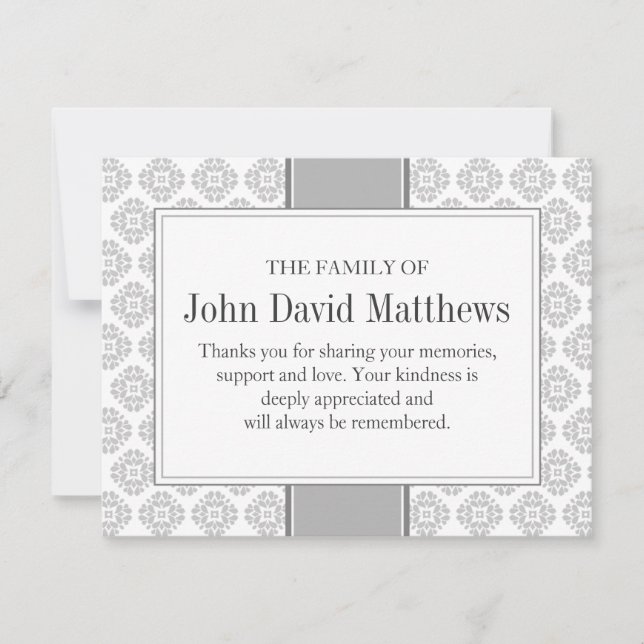 Grått-styrkort - platt, böjningssedel anteckningskort (Framsida)