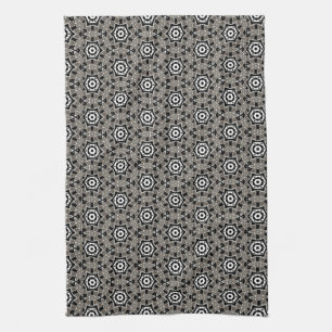 Grått+Svart cirkel Hexagon Mönster Kitchen trasa Kökshandduk