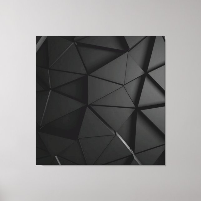 Grått svart design canvastryck (Framsida)