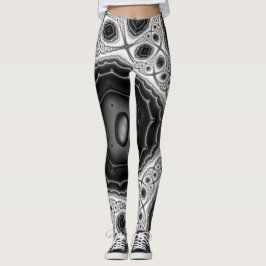 Grått/Svart konsthantverk Leggings