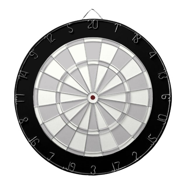 Grått, svart och vitt darttavla (Framsidan)