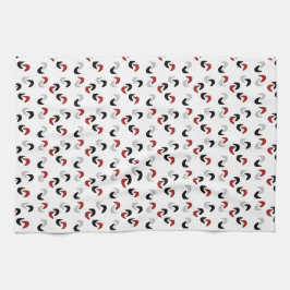 Grått, svart, vitt, rött Mod från Bomerang Retro Kökshandduk