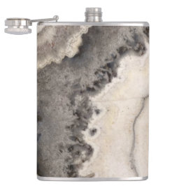 Grått svartvit agate gemstone fickplunta