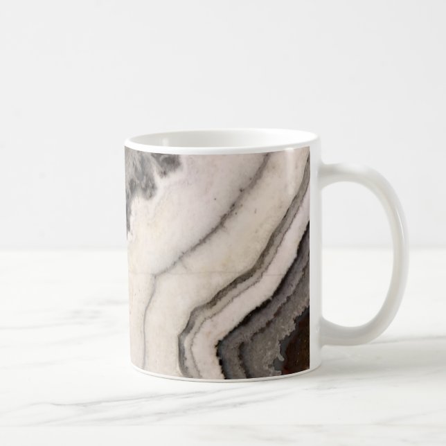 Grått svartvit agate gemstone kaffemugg (Höger)