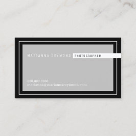 grått/svartvit, modern, fotograf visitkort