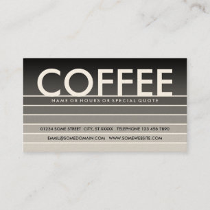 grått swatch COFFEE Visitkort