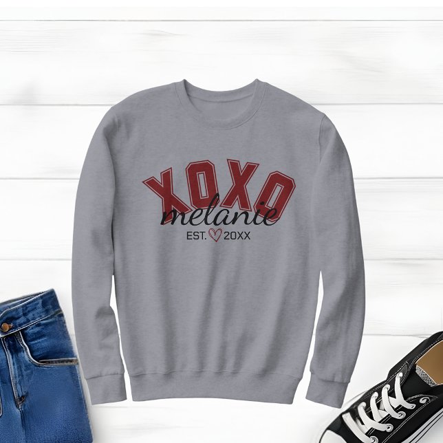 Grått Sweatshirt med Universiteten och skripttyp T Shirt (Skapare uppladdad)