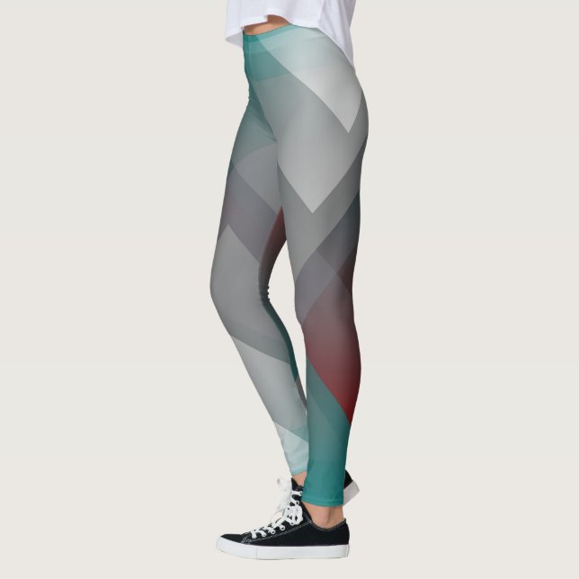 Grått-symmetri för burguny- leggings (Vänster)